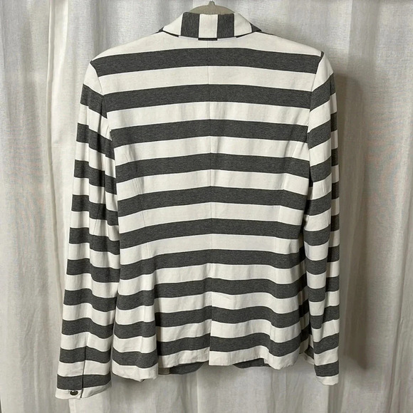 SMART SET Jersey Striped Lined Blazer, Size M - Picture 5 of 10